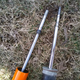 New and old shock piston rods, with their difference in diameter clearly visible.